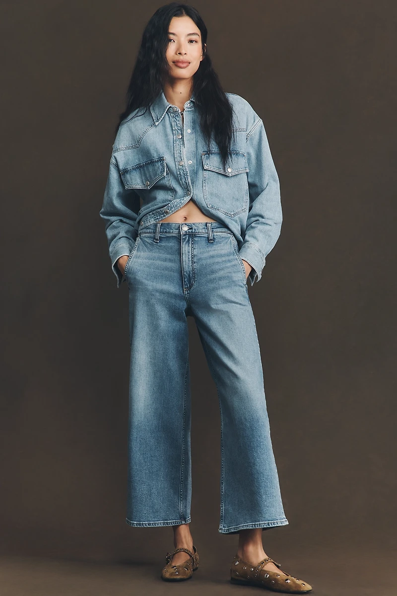 rag & bone Andi High-Rise Crop Wide-Leg Jeans