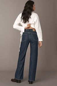 rag & bone Featherweight Logan Mid-Rise Wide-Leg Jeans