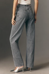 rag & bone Shea Sequin High-Rise Wide-Leg Jeans