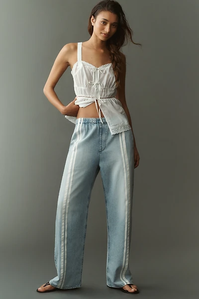 rag & bone Logan Featherweight Pull-On Wide-Leg Jeans
