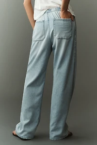 rag & bone Logan Featherweight Pull-On Wide-Leg Jeans