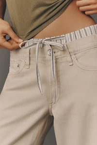 rag & bone Saige Featherweight Low-Rise Wide Leg Jeans