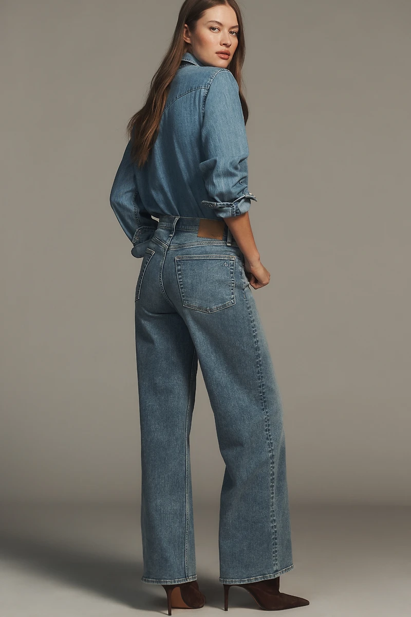 rag & bone Flexi Andi High-Rise Wide-Leg Jeans