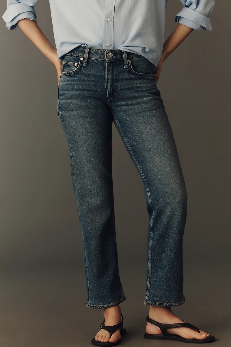 rag & bone Harlow Low-Rise Straight-Leg Jeans