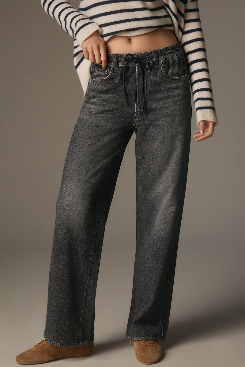 rag & bone Miramar High-Rise Wide-Leg Drawstring Jeans