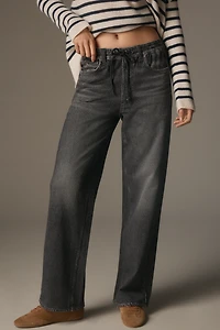 rag & bone Miramar High-Rise Wide-Leg Drawstring Jeans