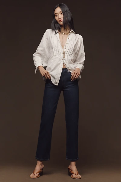 rag & bone Harlow Mid-Rise Straight-Leg Jeans