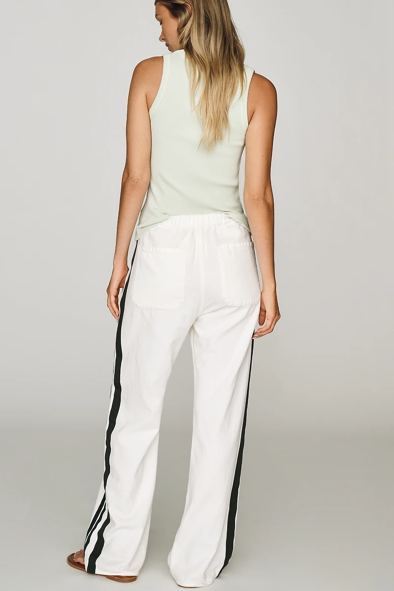 rag & bone Logan High-Rise Wide-Leg Track Jeans