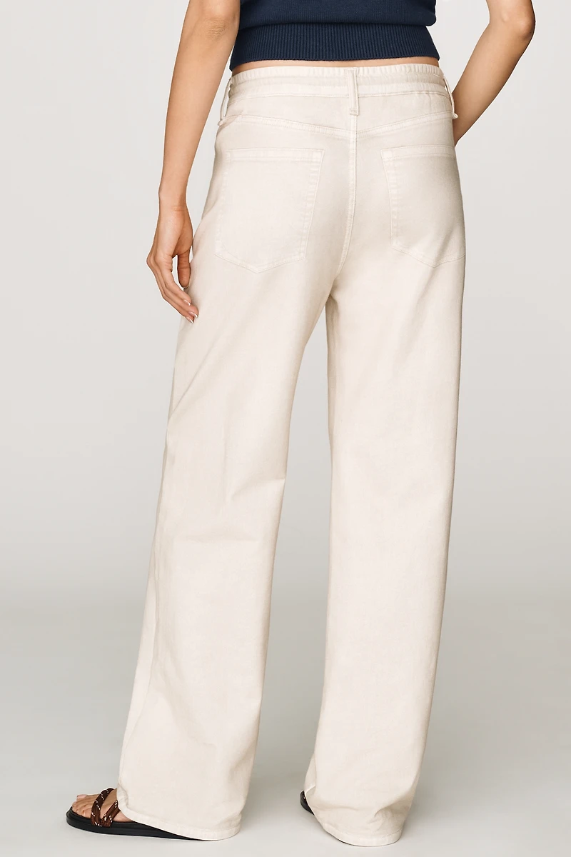 rag & bone Miramar Terry High-Rise Wide-Leg Jeans