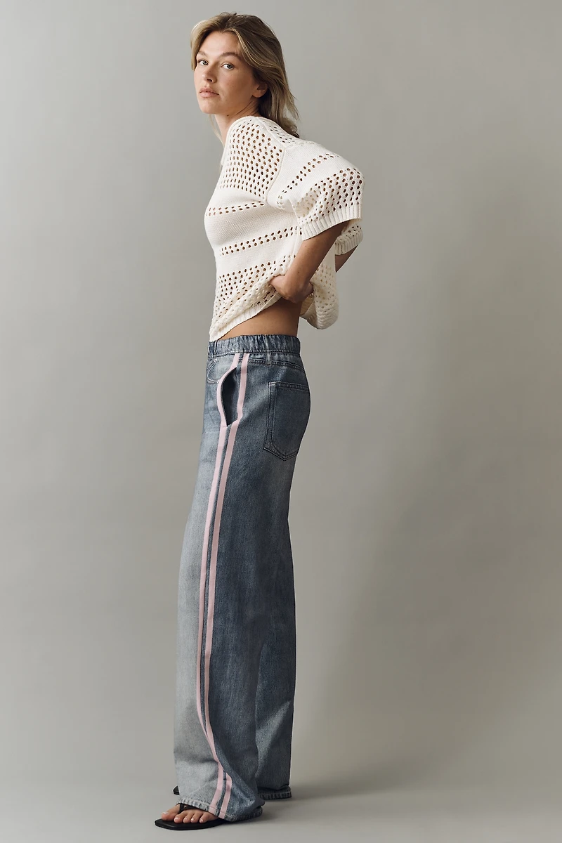 rag & bone Miramar Terry High Rise Wide Leg Jeans