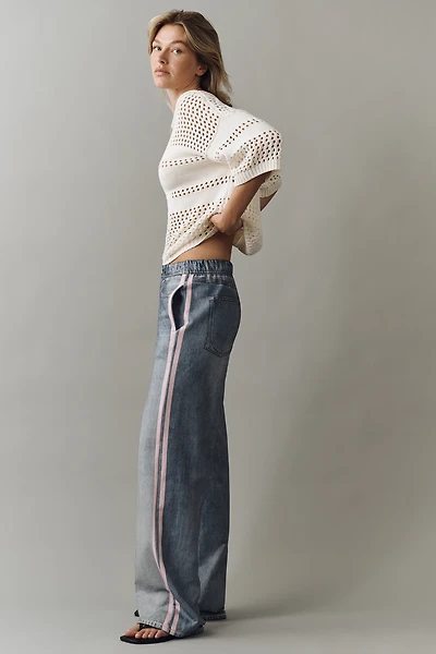rag & bone Miramar Terry High Rise Wide Leg Jeans
