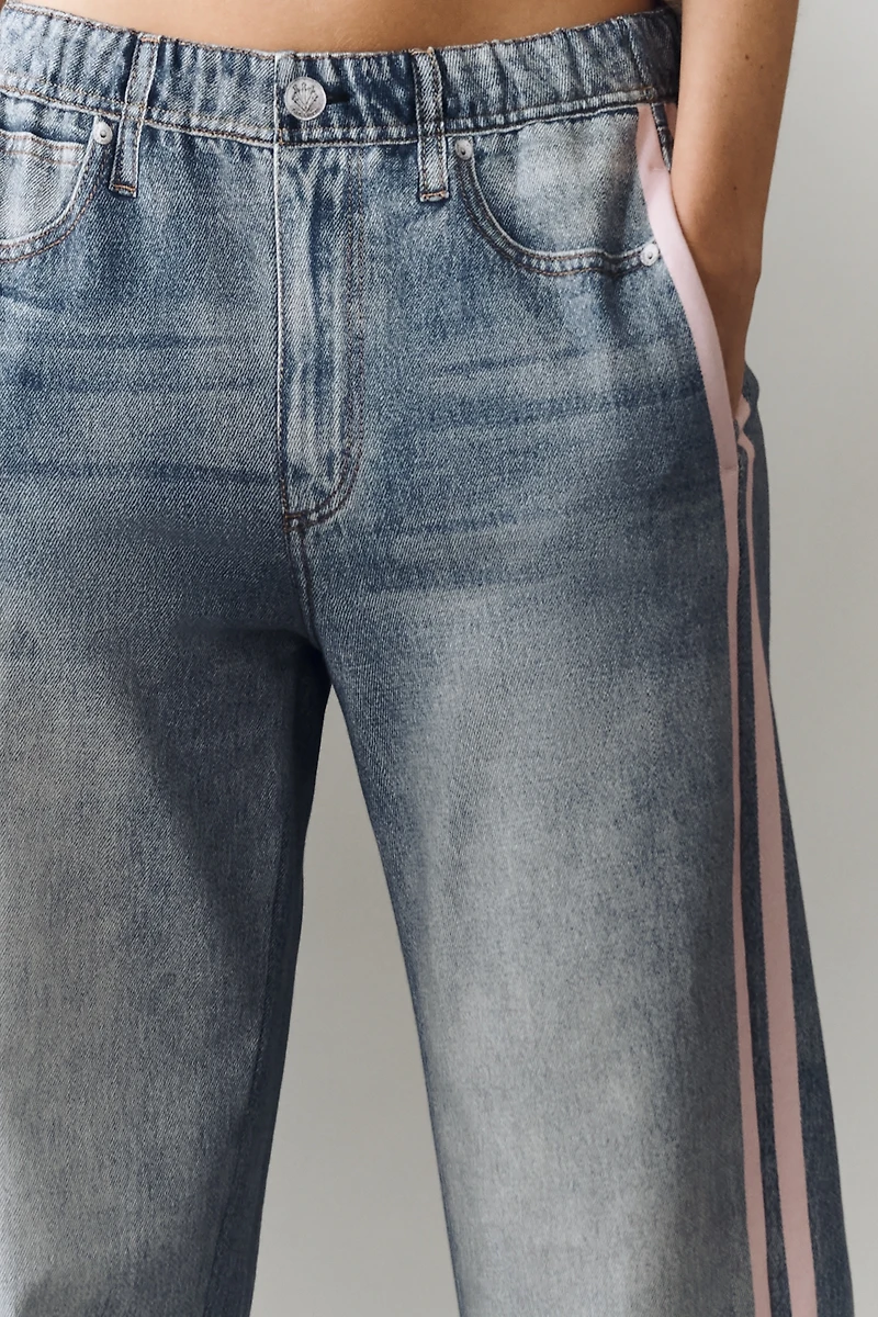 rag & bone Miramar Terry High Rise Wide Leg Jeans