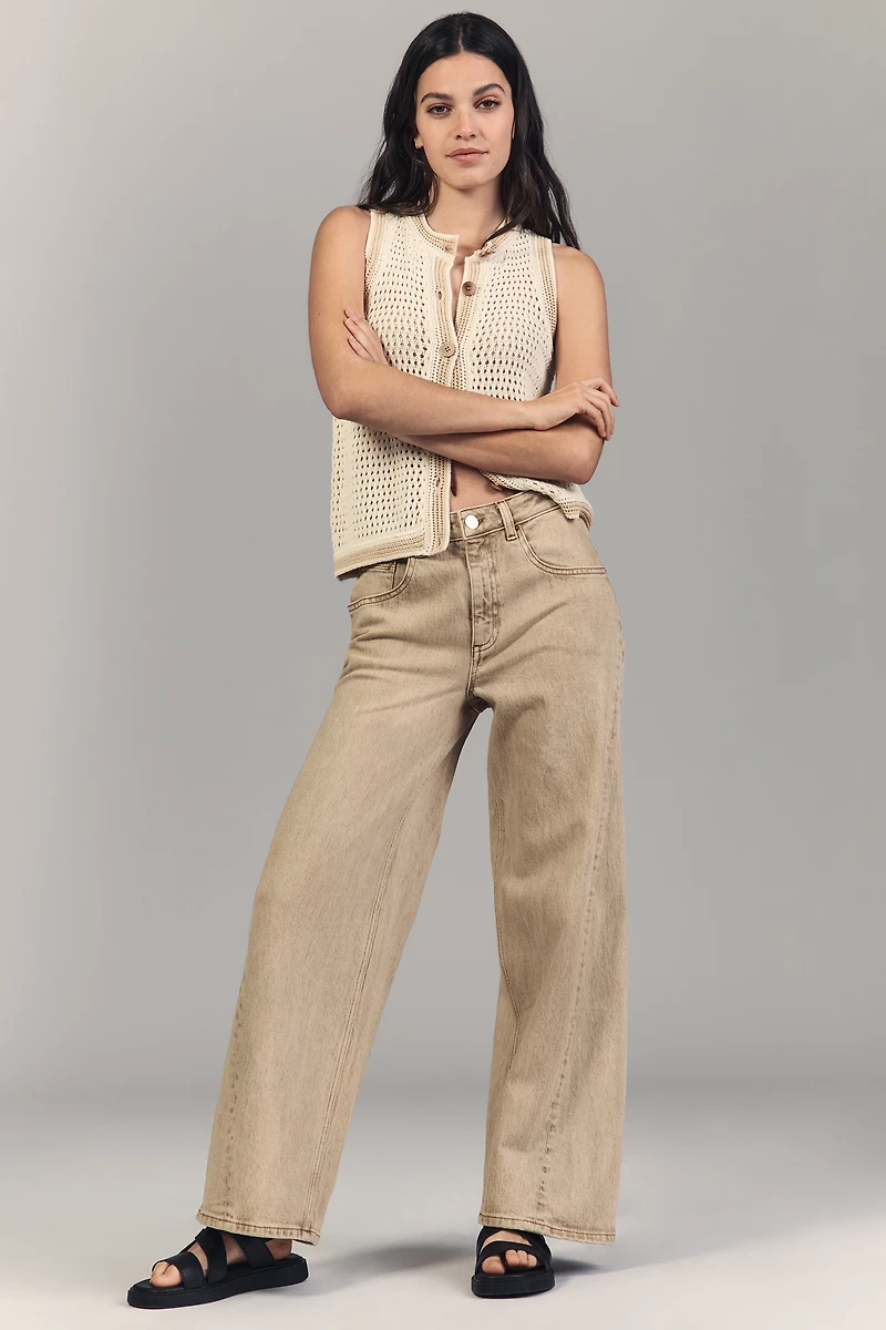 Seventy + Mochi Gracie Low-Rise Twist Taper Jeans