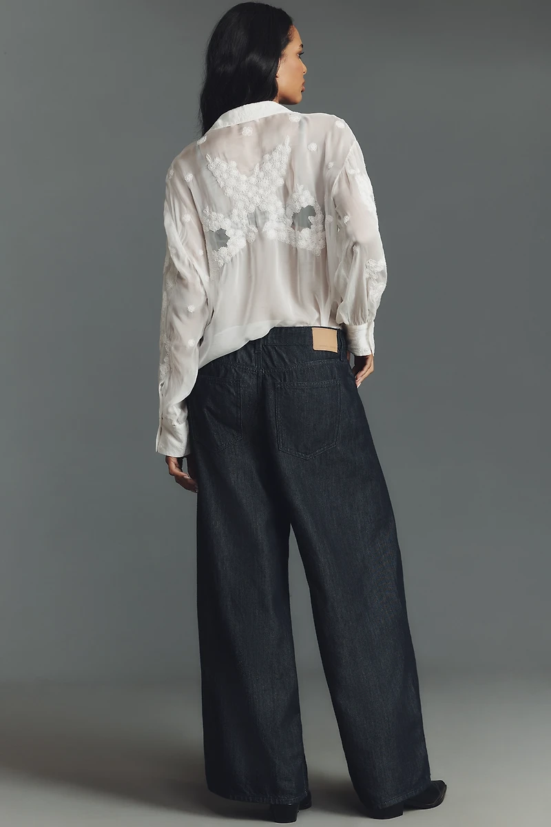 Seventy + Mochi Blake Mid-Rise Wide-Leg Jeans