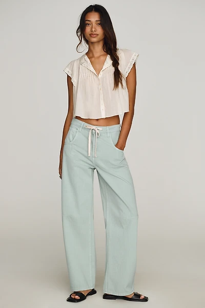Seventy + Mochi Mila High-Rise Barrel-Leg Jeans