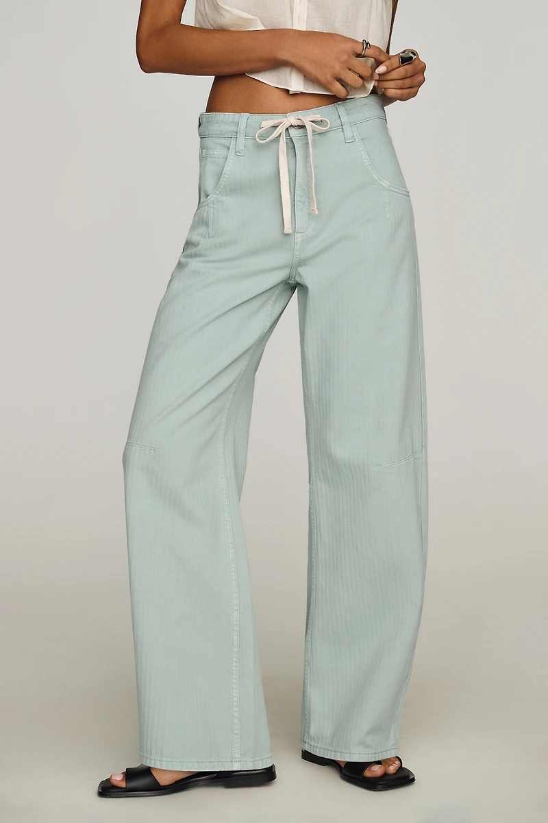 Seventy + Mochi Mila High-Rise Barrel-Leg Jeans