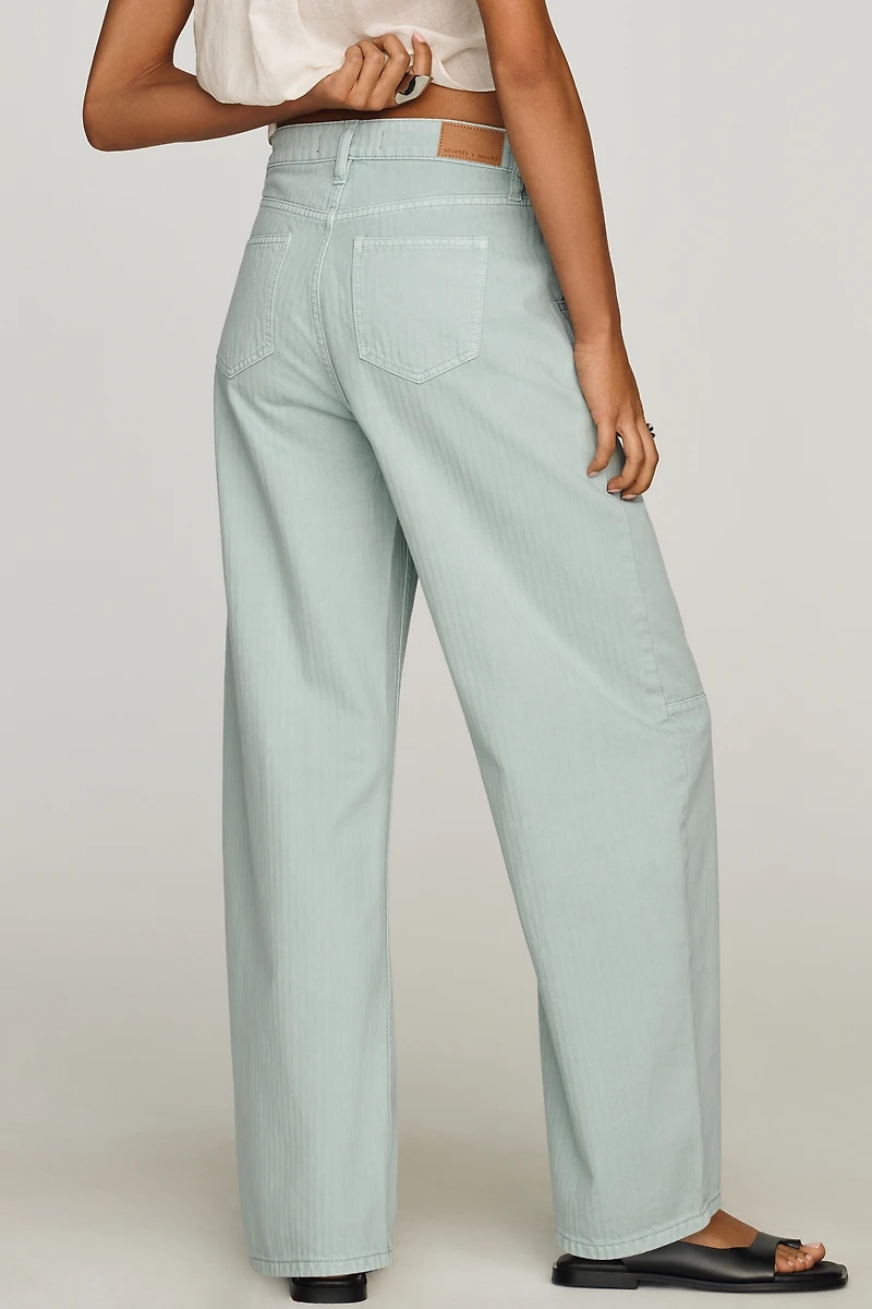 Seventy + Mochi Mila High-Rise Barrel-Leg Jeans