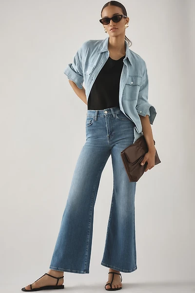 FRAME Le Slim High-Rise Palazzo Jeans