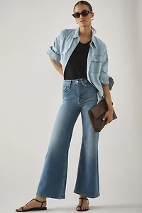FRAME Le Slim High-Rise Palazzo Jeans