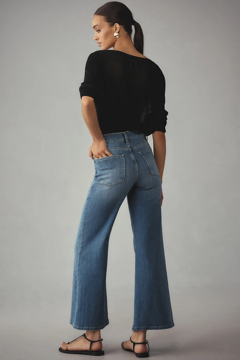 FRAME Le Slim High-Rise Palazzo Jeans