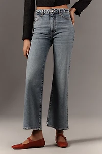 FRAME Petite Le Pixie Arrow High-Rise Flare Jeans