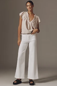 FRAME Le Slim Palazzo Modernist Pocket High-Rise Wide-Leg Jeans