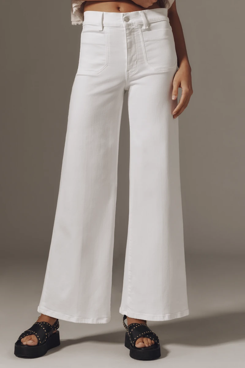 FRAME Le Slim Palazzo Modernist Pocket High-Rise Wide-Leg Jeans