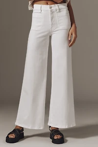 FRAME Le Slim Palazzo Modernist Pocket High-Rise Wide-Leg Jeans