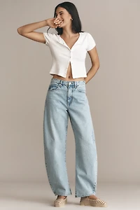 FRAME The Bubble High-Rise Tapered Jeans