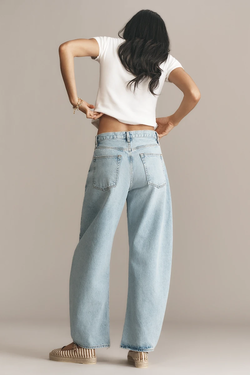 FRAME The Bubble High-Rise Tapered Jeans