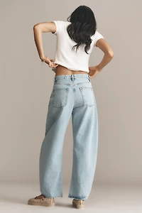 FRAME The Bubble High-Rise Tapered Jeans
