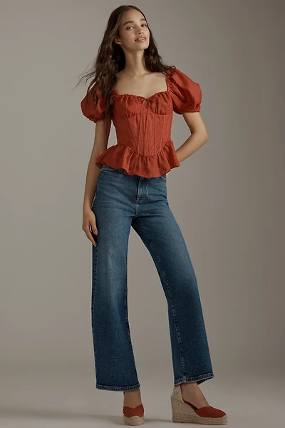 FRAME The Wide High-Rise Wide-Leg Jeans