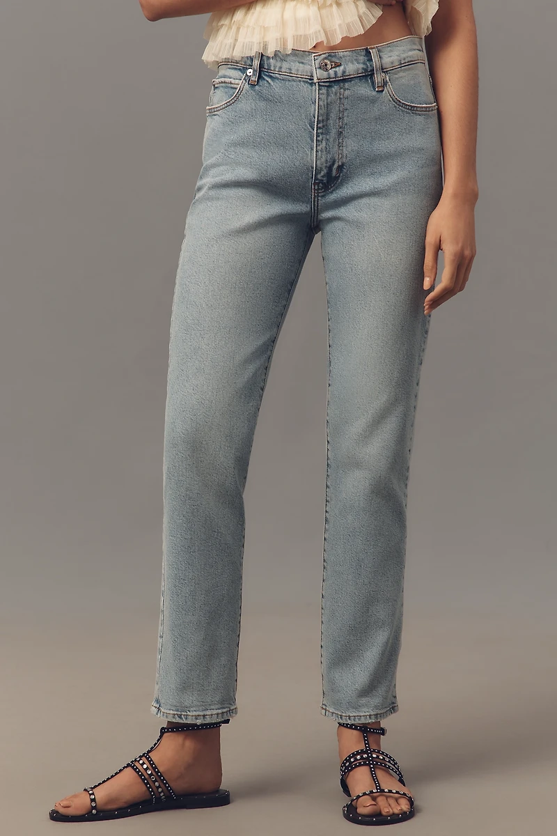 FRAME The Borrowed Mid-Rise Straight-Leg Jeans