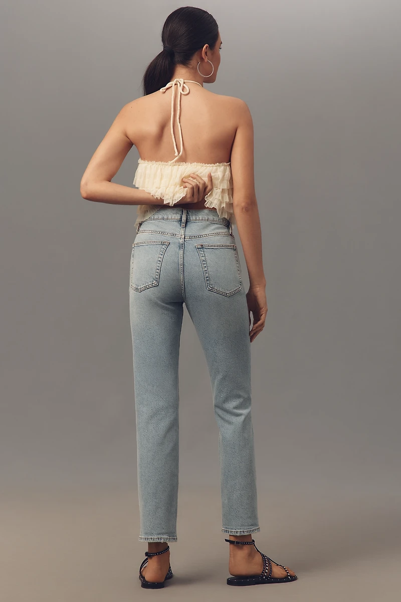 FRAME The Borrowed Mid-Rise Straight-Leg Jeans