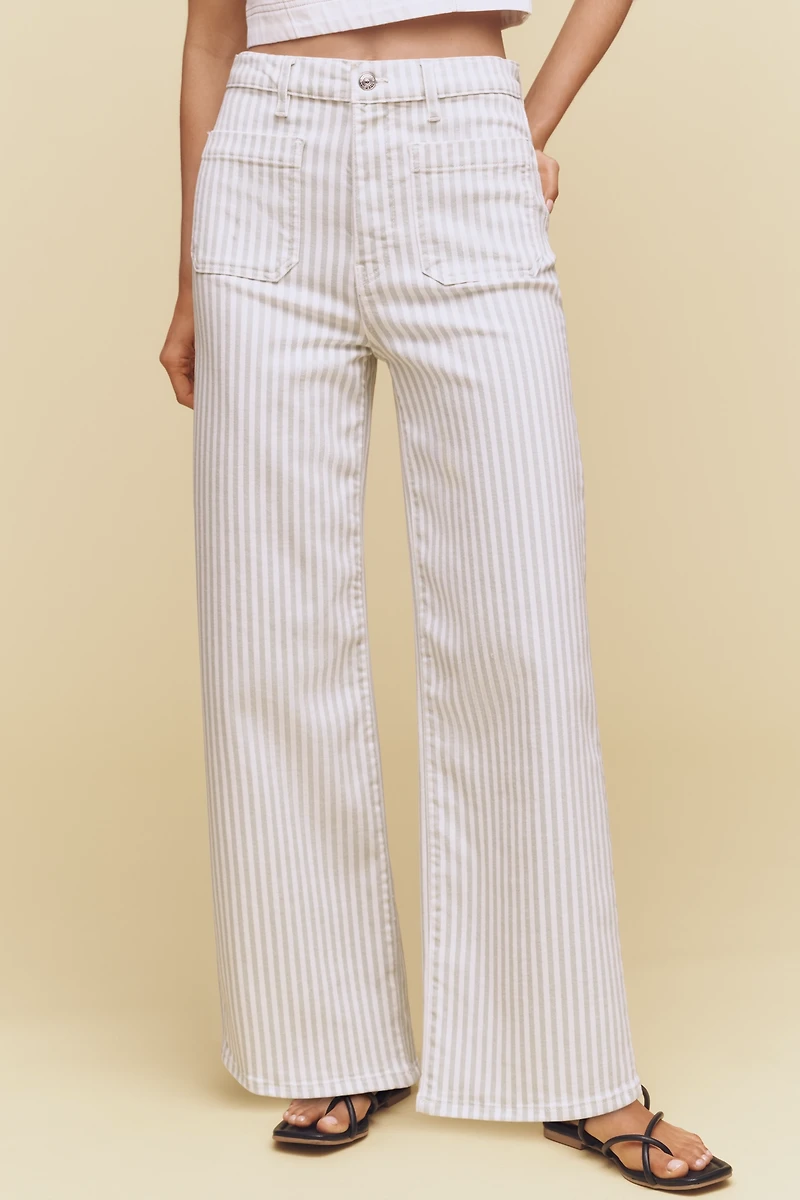FRAME The Anchor High-Rise Crop Wide-Leg Jeans