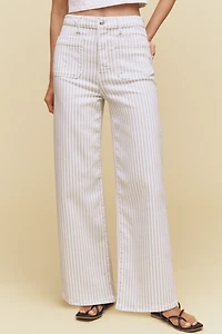 FRAME The Anchor High-Rise Crop Wide-Leg Jeans