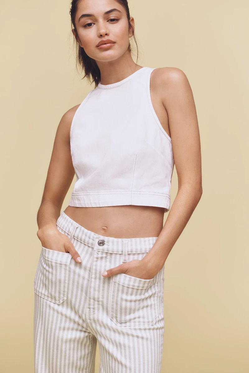 FRAME The Anchor High-Rise Crop Wide-Leg Jeans