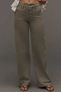 FRAME Le Slim Palazzo Modernist High-Rise Wide-Leg Jeans