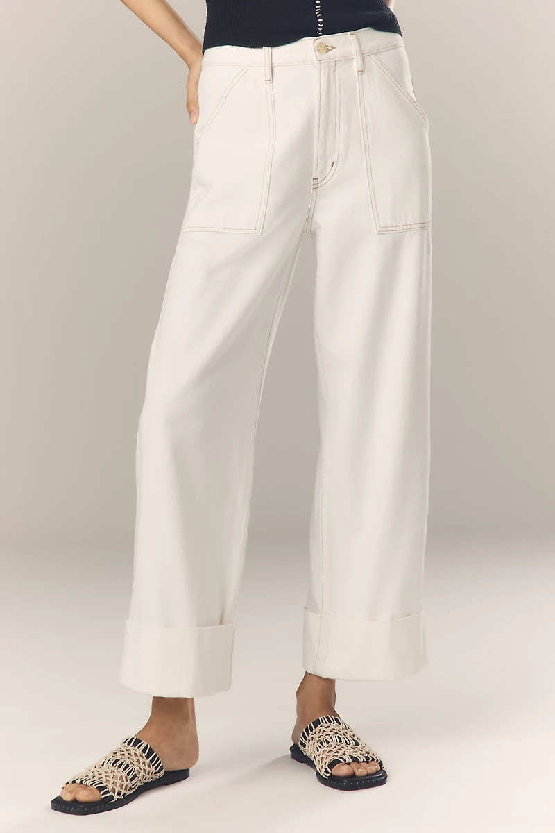 FRAME The Utility Trouser High-Rise Wide-Leg Jeans