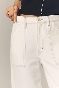 FRAME The Utility Trouser High-Rise Wide-Leg Jeans