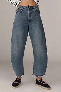 FRAME The Bubble High-Rise Barrel-Leg Jeans
