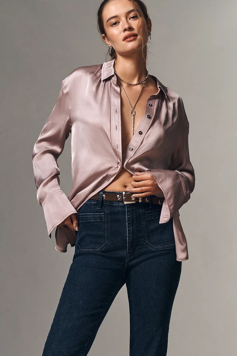 FRAME Reboot Crop High-Rise Flare Jeans