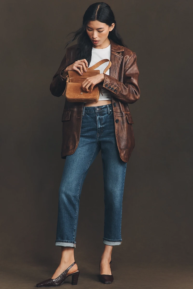 FRAME The Borrowed Mid-Rise Relaxed Straight-Leg Jeans