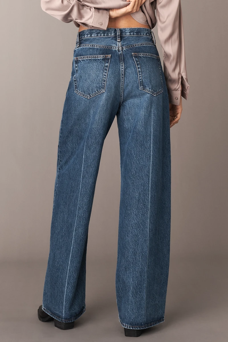 FRAME The Collegiate High-Rise Wide-Leg Jeans
