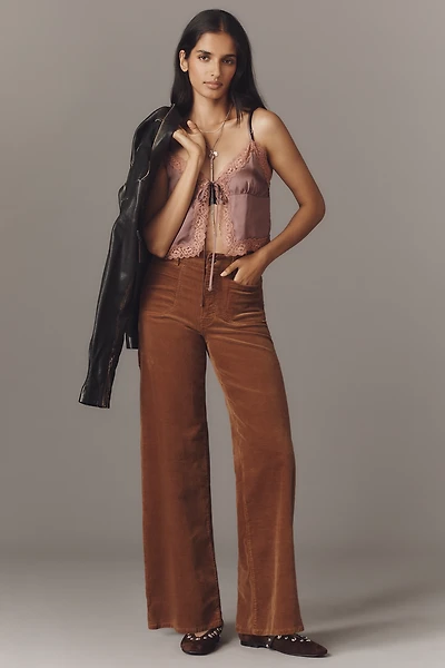 FRAME Le Slim Palazzo Modernist Pocket High-Rise Wide-Leg Jeans