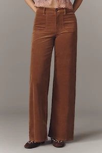 FRAME Le Slim Palazzo Modernist Pocket High-Rise Wide-Leg Jeans