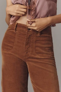 FRAME Le Slim Palazzo Modernist Pocket High-Rise Wide-Leg Jeans