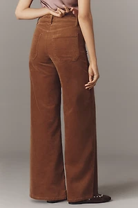 FRAME Le Slim Palazzo Modernist Pocket High-Rise Wide-Leg Jeans