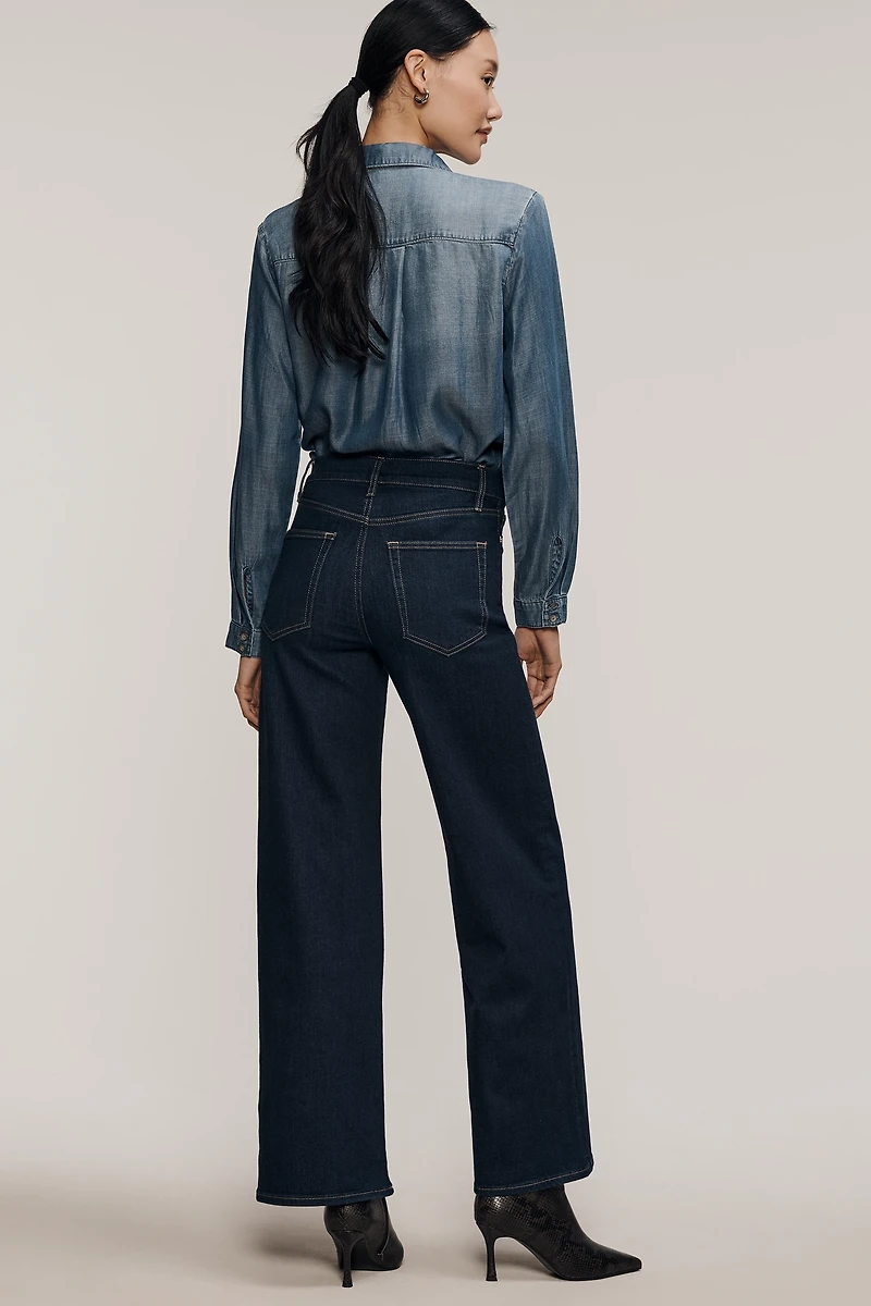 FRAME Le Slim Palazzo High-Rise Wide-Leg Jeans