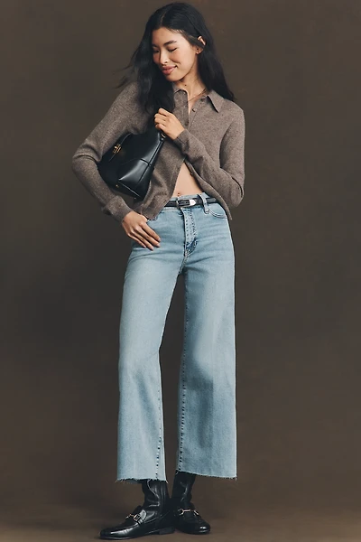 FRAME Le Slim Palazzo High-Rise Crop Wide-Leg Jeans